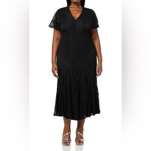 City Chic Lace Christa Women’s Maxi Dresss, Black, Size L, NWT